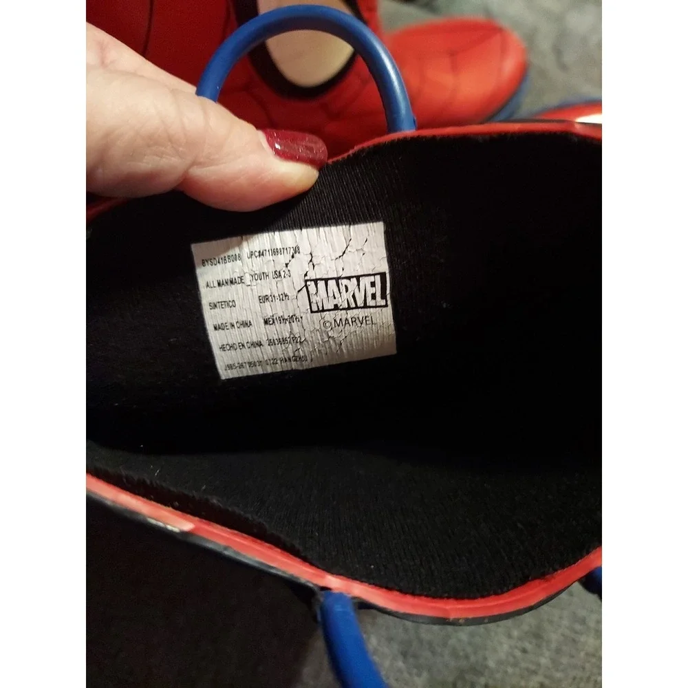 MARVEL SPIDERMAN‎ Toddler Boy's Multi-Size RAIN BOOTS Waterproof - Size 2-3